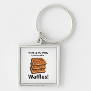 Wafels vullen mijn lege ruimtes met wafels sleutelhanger