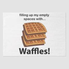 Wafels vullen mijn lege ruimtes met wafels tissuepapier
