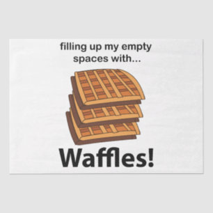 Wafels vullen mijn lege ruimtes met wafels tissuepapier