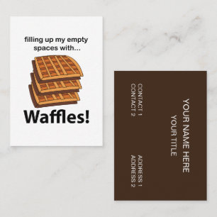 Wafels vullen mijn lege ruimtes met wafels visitekaartje