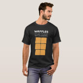 Wafels zijn gewoon pannenkoeken met ABS grappige b T-shirt (Voorkant volledig)