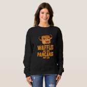 Wafels zijn gewoon pannenkoeken met buikspieren trui (Voorkant volledig)