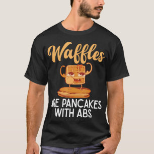 Wafels zijn pannenkoeken met ABS Funny Waffle T-shirt
