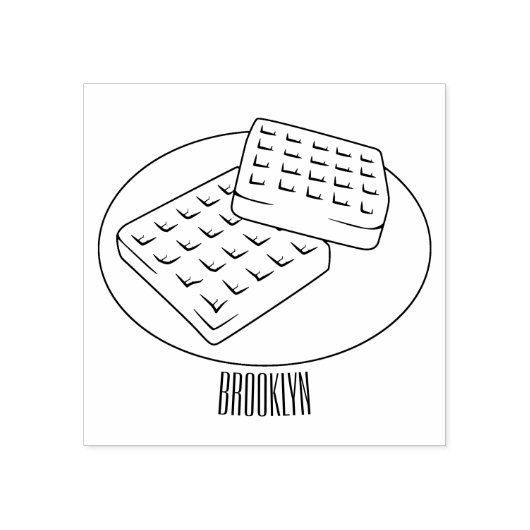 Wafeltekening illustratie  rubberstempel (Afrduk)