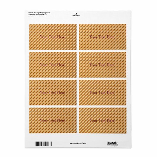 Wafeltextuur Etiket (Full Sheet)