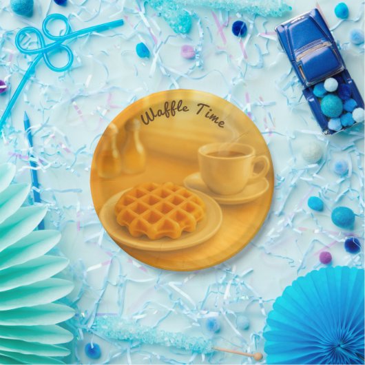 Wafeltijd – Belgisch ontbijt papier Bord (Feest)