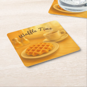Wafeltijd – Gezellige Belgische ontbijtmomenten Kartonnen Onderzetters