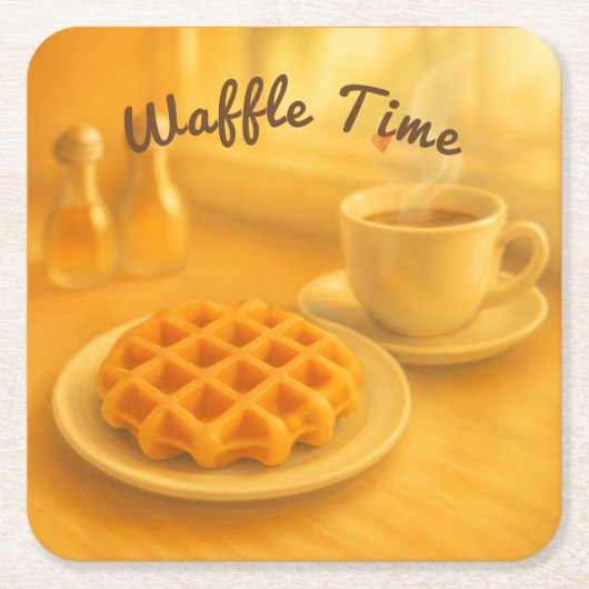 Wafeltijd – Gezellige Belgische ontbijtmomenten Kartonnen Onderzetters (Voorkant)
