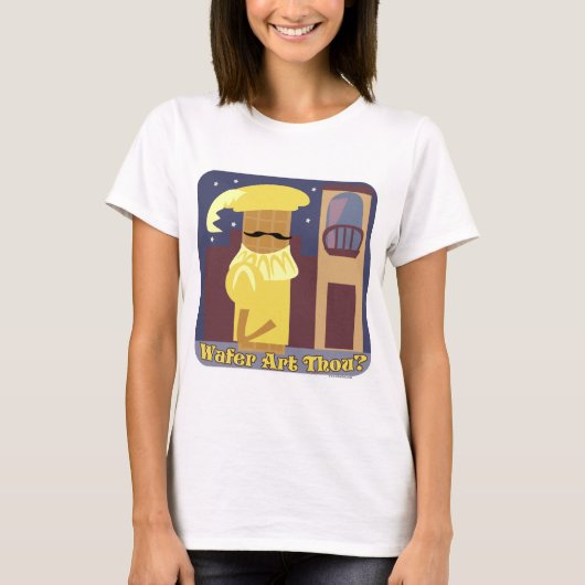 Wafer Art Thou Fun Cookie Pun Cartoon T-shirt (Voorkant)