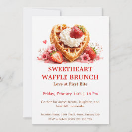 Waffel Brunch voor Valentijnsdag - Ontbijt Kaart