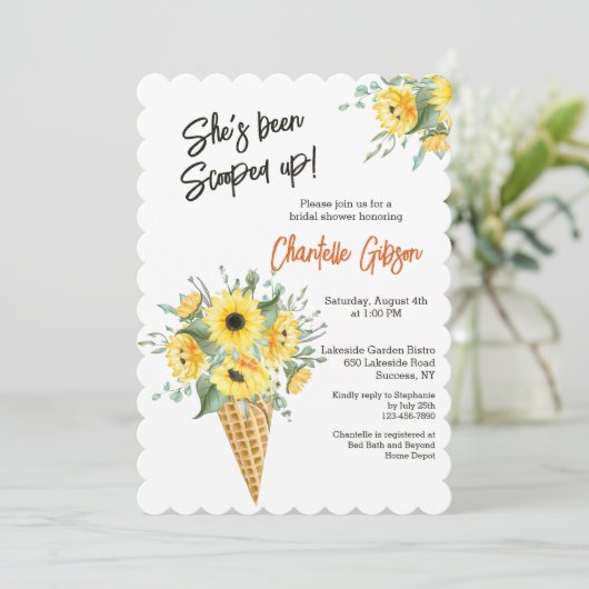 Waffel Kegel Boeket Kaart (Staand voorkant)