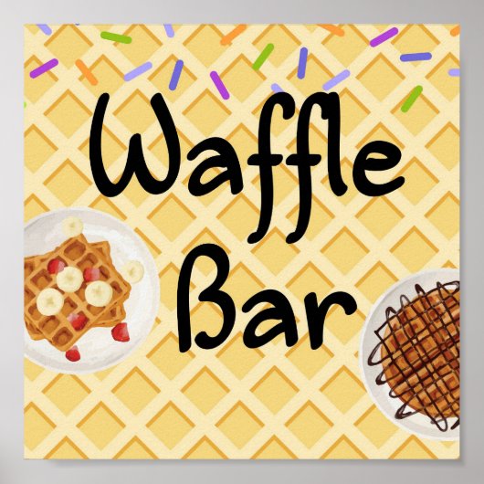 Waffelbar-poster Poster (Voorkant)