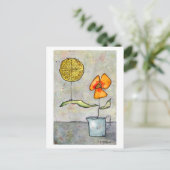 "Waffelluftballon" Waterverf Briefkaart (Staand voorkant)