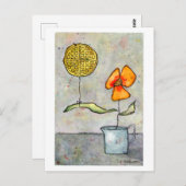 "Waffelluftballon" Waterverf Briefkaart (Voorkant / Achterkant)