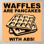 Waffels pannenkoeken met ABS Funny Poster Sign (Voorkant)