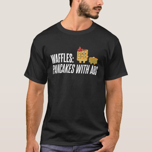 Waffels pannenkoeken met abs t-shirt (Voorkant)