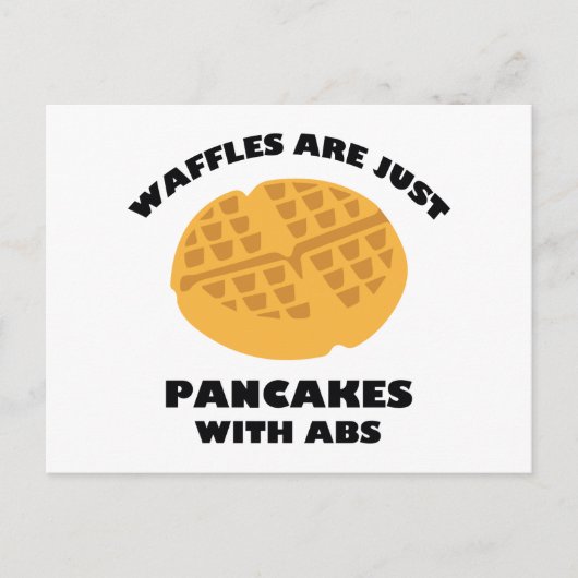 Waffels zijn gewoon pannenkoeken met afbijten briefkaart (Voorkant)