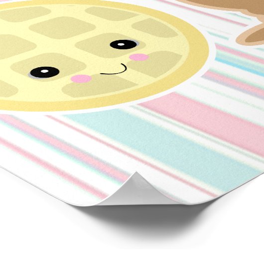 waffle and ice cream love poster (Hoek)
