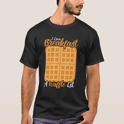 Waffle Breakfast Foods Dessert Mini Waffle Food T-shirt (Voorkant)