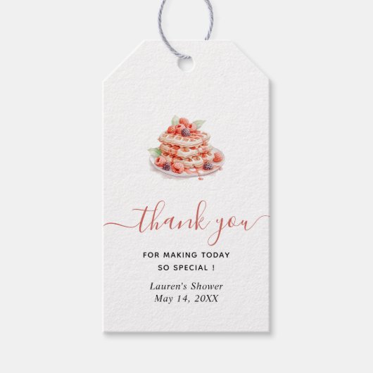 Waffle Brunch Vrijgezellenfeest Bedankt Cadeaulabel (Voorkant)