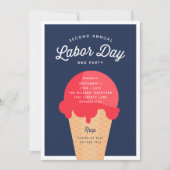 Waffle Cone Labour Day Celebration Kaart (Voorkant)