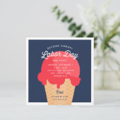 Waffle Cone Labour Day Celebration Kaart (Staand voorkant)