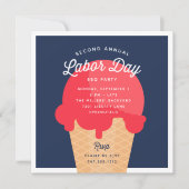 Waffle Cone Labour Day Celebration Kaart (Voorkant)
