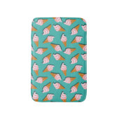 Waffle cones ice cream and frozen yogurt pattern badmat (Voorkant Verticaal)