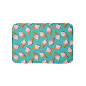 Waffle cones ice cream and frozen yogurt pattern badmat (Voorkant)