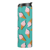 Waffle cones ice cream and frozen yogurt pattern thermosbeker (Gedraaid links)