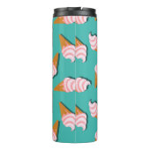 Waffle cones ice cream and frozen yogurt pattern thermosbeker (Achterkant)