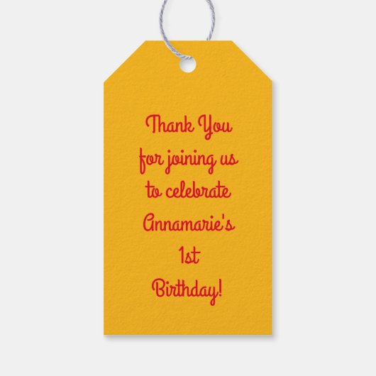 Waffle Cute Breakfast Brunch Kinder 1st Birthday Cadeaulabel (Achterkant)