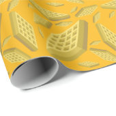 Waffle Cute Breakfast Brunch Kinder 1st Birthday Cadeaupapier (Rol Hoek)
