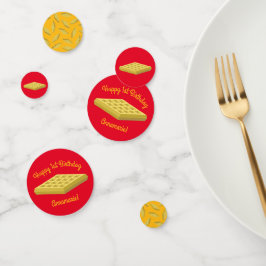 Waffle Cute Breakfast Brunch Kinder 1st Birthday Confetti