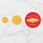 Waffle Cute Breakfast Brunch Kinder 1st Birthday Confetti (Voorkanten)