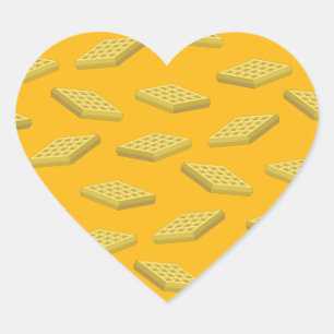 Waffle Cute Breakfast Brunch Kinder 1st Birthday Hart Sticker