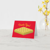 Waffle Cute Breakfast Brunch Kinder 1st Birthday Kaart (Gele Bloem)