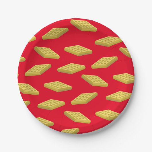 Waffle Cute Breakfast Brunch Kinder 1st Birthday Papieren Bordje (Voorkant)