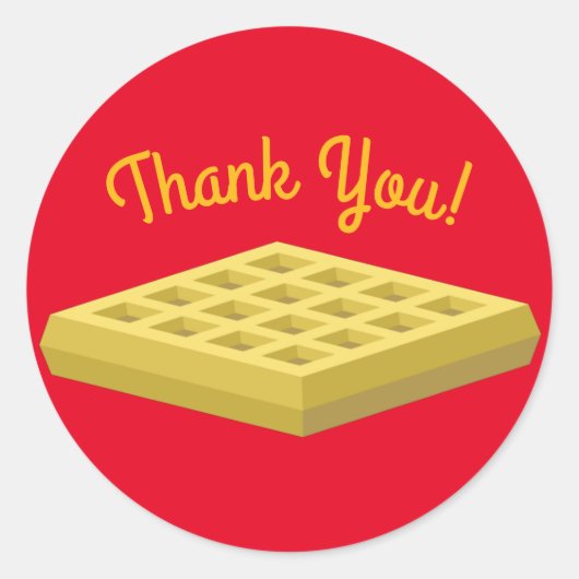 Waffle Cute Breakfast Brunch Kinder 1st Birthday Ronde Sticker (Voorkant)