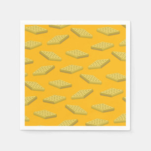 Waffle Cute Breakfast Brunch Kinder 1st Birthday Servet