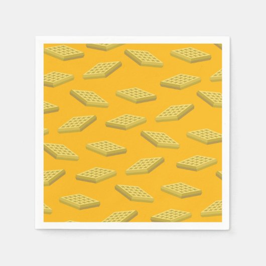 Waffle Cute Breakfast Brunch Kinder 1st Birthday Servet (Voorkant)