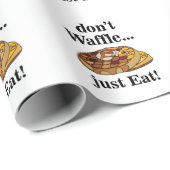 Waffle Dessert Food Funny Party Cadeaupapier (Rol Hoek)