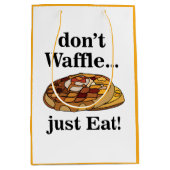 Waffle Dessert Food Funny Party Medium Cadeauzakje (Voorkant)