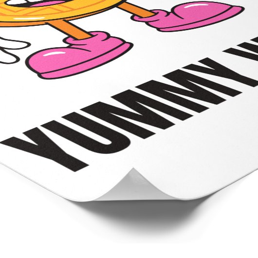 Waffle Food Kawaii Face Poster (Hoek)