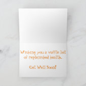 "Waffle" Get Well Card Kaart (Binnen)