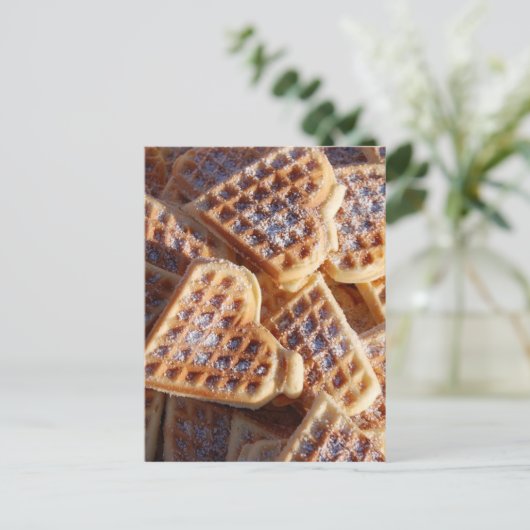 Waffle Hearts Briefkaart (Staand voorkant)