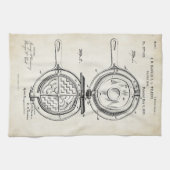 Waffle Iron Patent Print 1883 Handdoek (Horizontaal)
