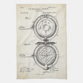 Waffle Iron Patent Print 1883 Handdoek (Verticaal)