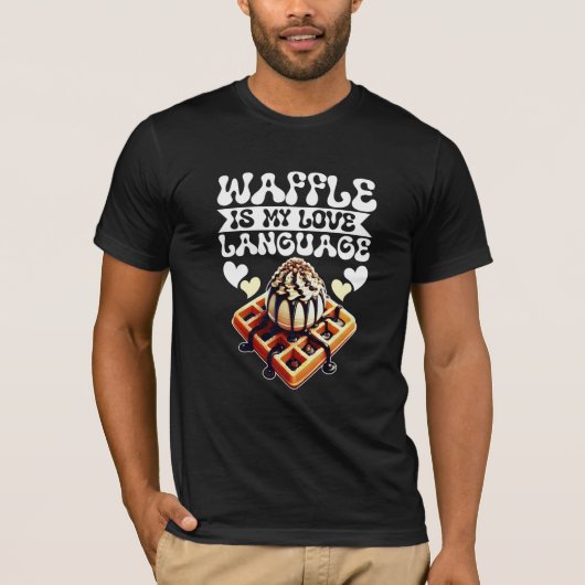 Waffle is mijn liefdestaal t-shirt (Voorkant)