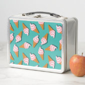 Waffle-kegels, ijs en bevroren yoghurtpatroon (In situ)